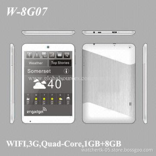 7.85-inch Quad-core 3G Tablet PC with IPS Screen/GPS/Bluetooth